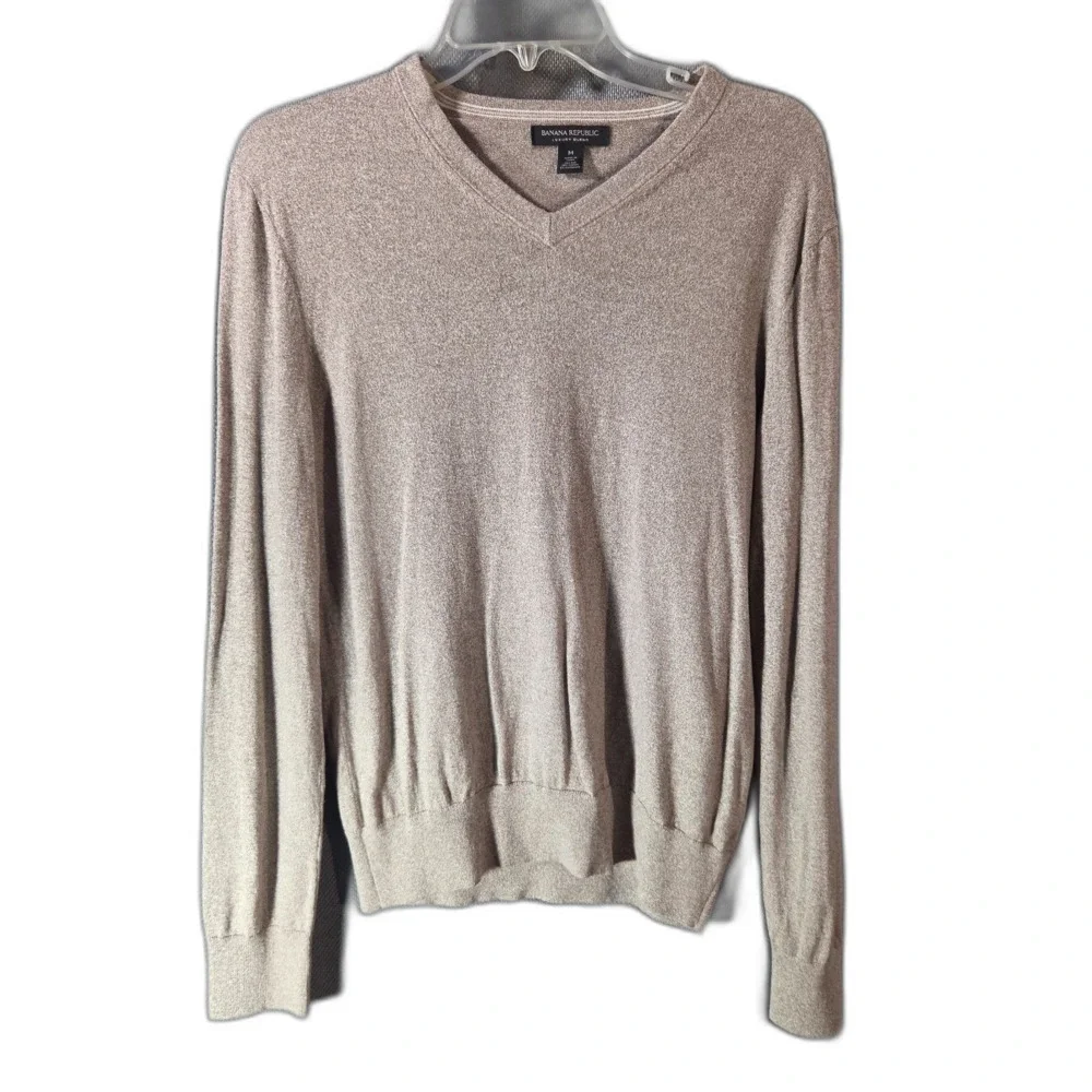 Banana Republic Men M Sweater Luxury Blend Silk Cotton Cashmere